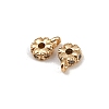 Brass Micro Pave Cubic Zirconia Tube Bails KK-K407-26G-2