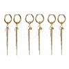3 Pairs 3 Styles 304 Stainless Steel Hoop Earring for Women EJEW-JE07102-3