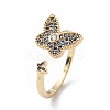 Rack Plating Brass Micro Pave Cubic Zirconia Rings RJEW-C039-02G-2