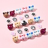 40Pcs 10 Styles Natural Wooden Beads WOOD-FS0001-35-7