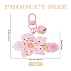 1Pc Resin Flower Pendant Decorations KEYC-LP0001-23B-2