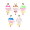 Alloy Enamel Pendants FIND-G101-07G-2