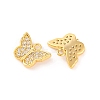 Brass Micro Pave Clear Cubic Zirconia Pendants KK-U017-04G-2