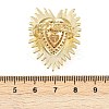 Brass Micro Pave Clear Cubic Zirconia Cuff Rings RJEW-P155-04C-G-5