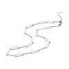 Non-Tarnish 304 Stainless Steel Paperclip Chain Necklace for Men Women STAS-B039-01P-1