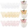 21Pcs 3 Colors Birthday Theme Mirror Effect Acrylic Birthday Cupcake Insert Card Decoration AJEW-SP0001-72A-1