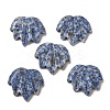 Natural Blue Spot Jasper Carved Pendants G-K353-01D-1
