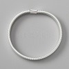 High Carbon Steel Stretch Arm Bracelets for Men LS-BJEW-WH0020-10S-1