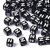 Opaque Acrylic Beads X-SACR-N002-01N-1