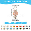 180Pcs 9 Colors Electroplate Glass Pendants PALLOY-GO00004-2