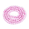 Anti-Tarnish Electroplate Bicone Glass Beads Strands EGLA-T021-4mm-16-12-2