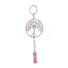 3Pcs 3 Styles Tree of Life Alloy Natural Amethyst & Green Aventurine & Rose Quartz & Synthetic Moonstone Keychain KEYC-JKC00987-3