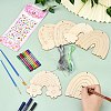 DIY Unfinished Wood Rainbow Wind Chime Kits for Children's Crafts ST-CJ0009-2-5