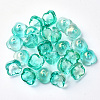 4-Petal Transparent Spray Painted Glass Bead Caps LS-X-GGLA-S054-009B-04-1