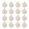 Golden Plated Alloy Charms X-ENAM-S118-01F-2