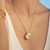 1pc Brass Chain with Alloy Letter Pendants Necklaces NJEW-LP0001-41E-G-4