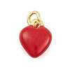 Rack Plating Brass Enamel Pendants KK-P269-10G-2