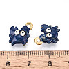 Ion Plating(IP) 304 Stainless Steel Enamel Pendants STAS-N114-13A-G-3