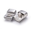 Tarnish Resistant 304 Stainless Steel Magnetic Clasps with Glue-in Ends LS-STAS-E440-39P-3