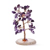 Natural Amethyst Chips & Agate Pedestal Display Decorations DJEW-A001-04J-2