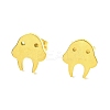 Cute Little Animal Theme 304 Stainless Steel Stud Earrings LS-EJEW-B041-03A-G-1