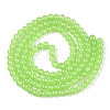 Baking Paint Imitation Jade Glass Round Bead Strands DGLA-Q021-6mm-09-2