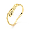 Snake Grooved Cuff Bangle BJEW-D448-24G-RS-1