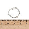 304 Stainless Steel Rhinetsone Open Cuff Rings for Women RJEW-K301-07P-01-5