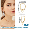 4Pairs Brass Micro Pave Clear Cubic Zirconia Leverback Earring Findings KK-BBC0021-97G-2