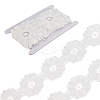 4 Yards Flower Polyester Embroidery Lace Ribbon OCOR-MA0001-41A-1