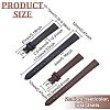 2 Sets 2 Colors Leather Textured Watch Bands AJEW-FG0003-83-2
