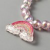 Cute Plastic Charm Stretch Bracelet with Round Beaded for Women BJEW-TAC0009-02B-3