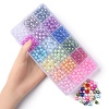 540Pcs 18 Style Spray Painted ABS Plastic Imitation Pearl Beads OACR-YW0001-35B-3
