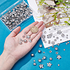 240Pcs 8 styles Stainless Steel Fancy Bead Caps STAS-PH0006-65-3