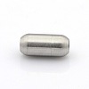 304 Stainless Steel Matte Surface Magnetic Clasps with Glue-in Ends STAS-O042-C-24-2