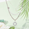 12Pcs 2 Colors Brass Micro Pave Clear Cubic Zirconia Pendants KK-DC0003-34-4