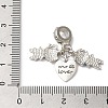Rack Plating Alloy Crystal Rhinestone European Dangle Charms PALLOY-S189-21P-3
