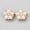 Zinc Alloy Rhinestone Cufflinks AJEW-WH0031-58G-1