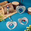 12Pcs 12 Colors Tibetan Style Alloy Big Pendants FIND-TA0004-24-6