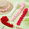 5 Yards 5 Colors Polyester Chiffon Lace Trim SRIB-BC0001-29-5