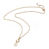 2Pcs 2 Colors Mom Daughter Hand in Hand Family Heart Alloy Pendant Necklaces NJEW-FS0001-10B-4