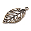 Tibetan Style Alloy Filigree Leaf Pendants LS-TIBEP-Q040-023AB-NR-2
