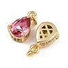 Brass Pave Cubic Zirconia Pendants KK-L240-05G-02-2