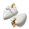 Synthetic Howlite Pendants G-E570-01G-13-2