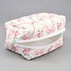 Flower Print Cotton & Polyester Cosmetic Zipper Bag AJEW-WH20002-74A-2
