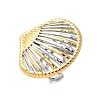 304 Stainless Steel Cuff Rings for Women RJEW-F193-03GP-2
