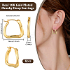 3Pairs Ion Plating(IP) 304 Stainless Steel Trapezoid Hoop Earrings for Women EJEW-BBC0001-40-2