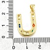 Brass Micro Pave Clear Cubic Zirconia Pendants KK-G521-01G-U-01-3