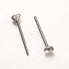 316 Surgical Stainless Steel Stud Earring Settings STAS-K098-04-3mm-P-2