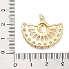 Fan Shaped Rack Plating Brass Micro Pave Cubic Zirconia Pendants KK-G512-28B-G-3
